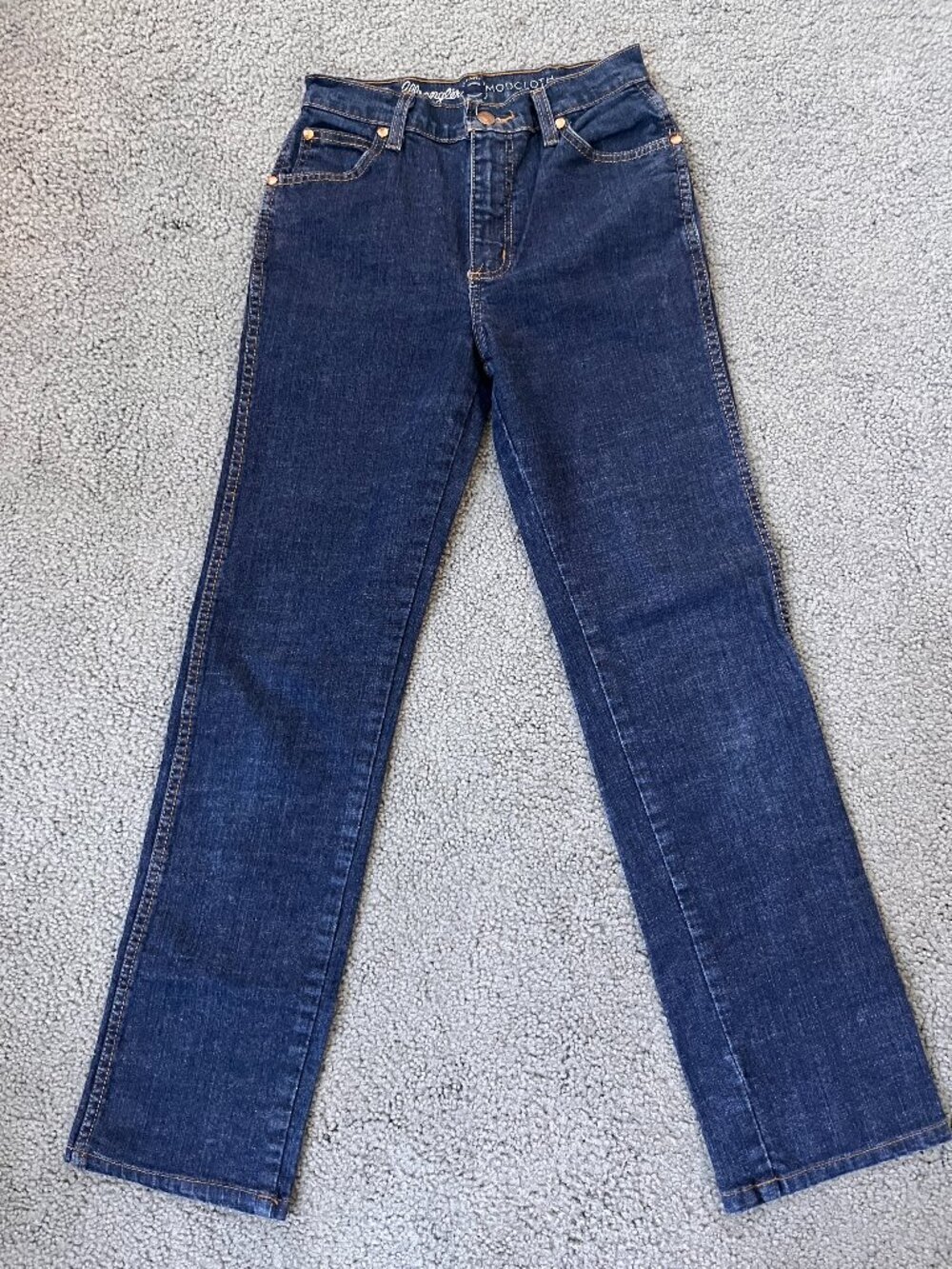 2017 WRANGLER X MODCLOTH COLLABORATION STRAIGHT LEG RETRO DARK WASH JEAN 26"X29"